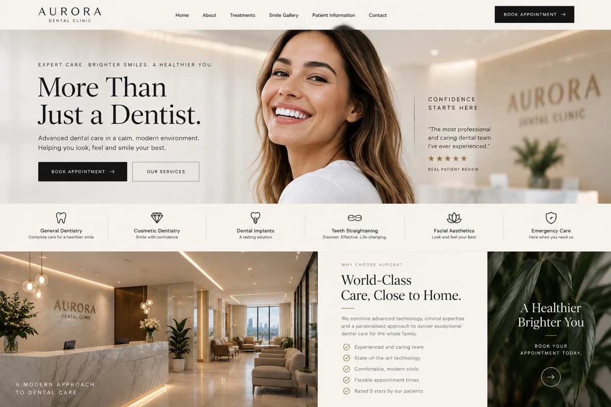 Dental clinic website design