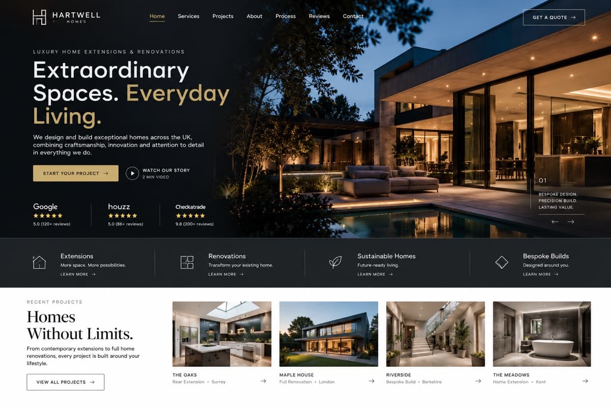 Heating and cooling company website designed by Buzz Connect AI